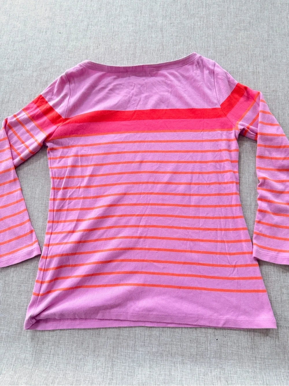 Vineyard Vines Shirt Womens Small pink stripe preppy Breton long sleeve classic - Picture 5 of 7
